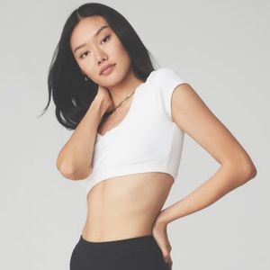 NWT ALO Yoga Blissful Henley Bra Top